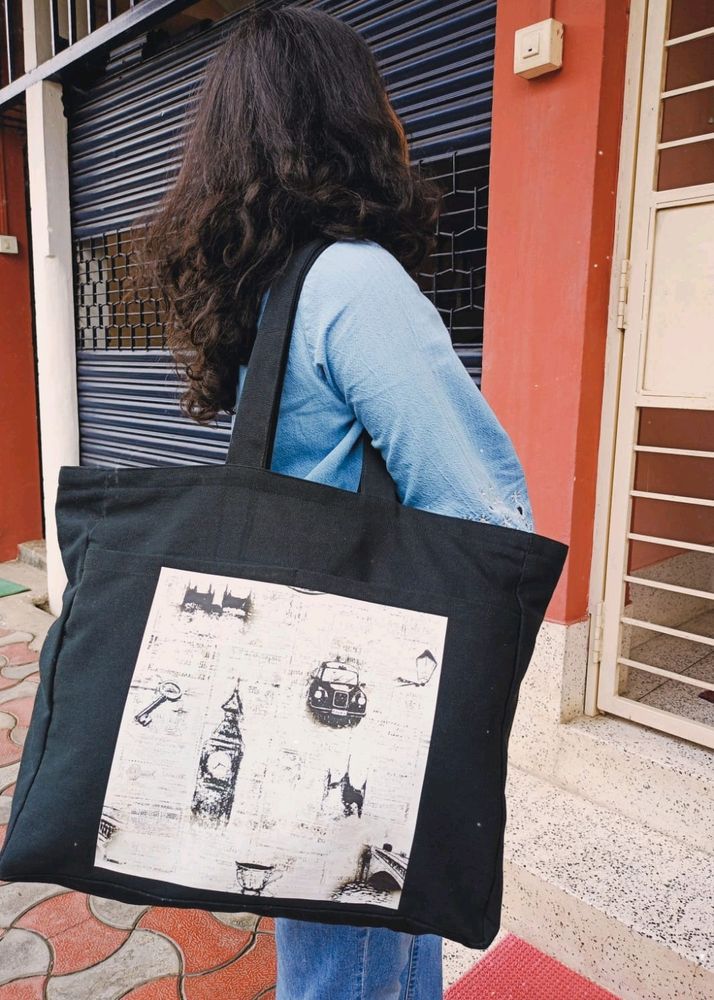 Black Tote Bag For Everyday Use