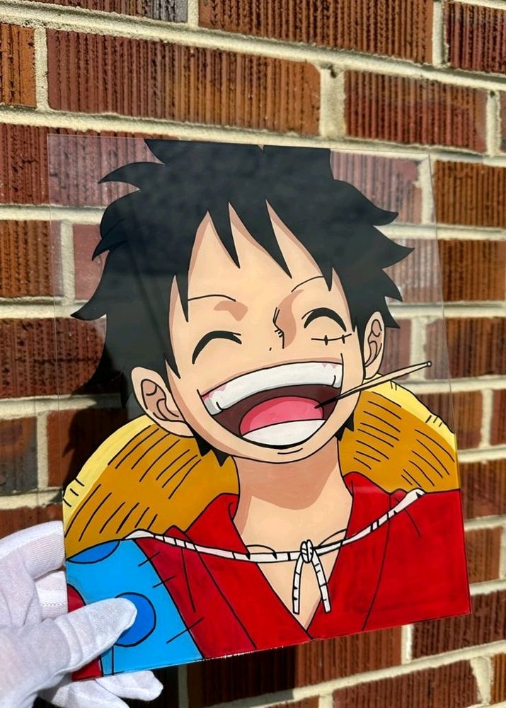 Luffy Glass Painting