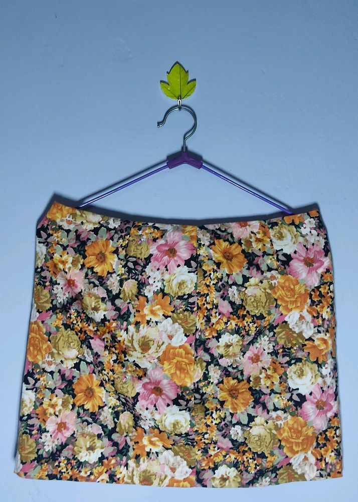 Floral Mini Skirt