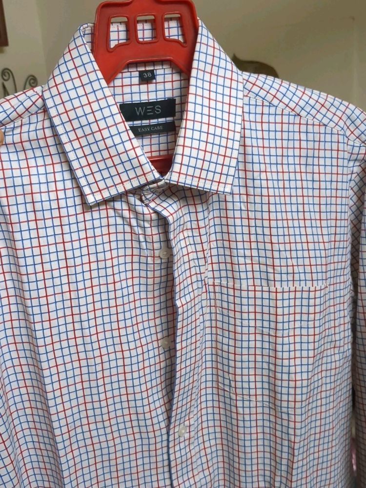 Office- Check Shirt. Size 38.