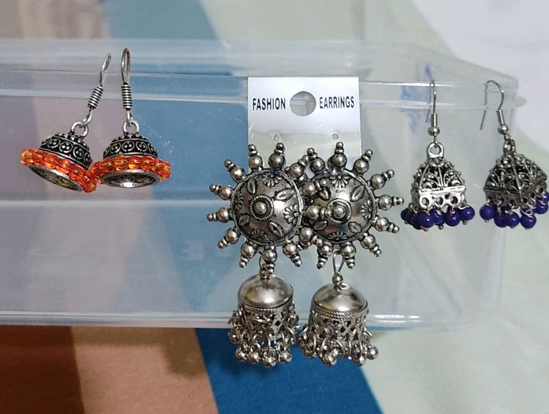 Oxidised Jhumka