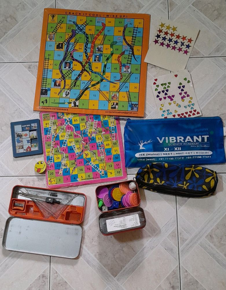 Mix Bag Of Board Games & Stationary