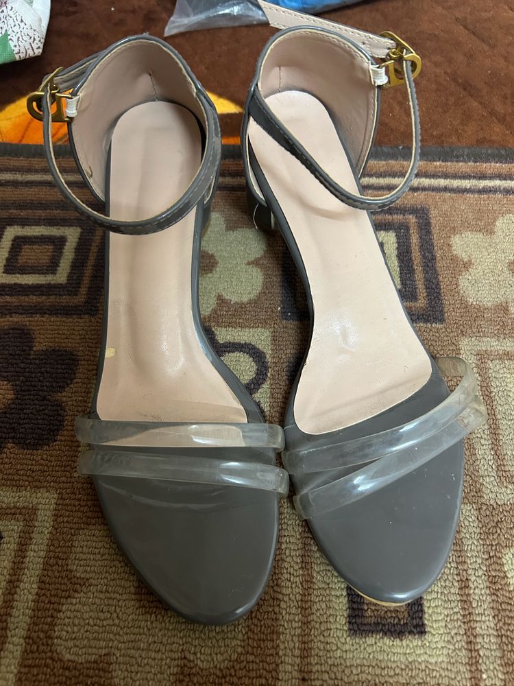 Grey Low Heels