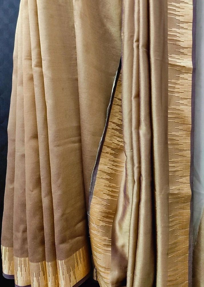 New Golden Tan Saree With Free...