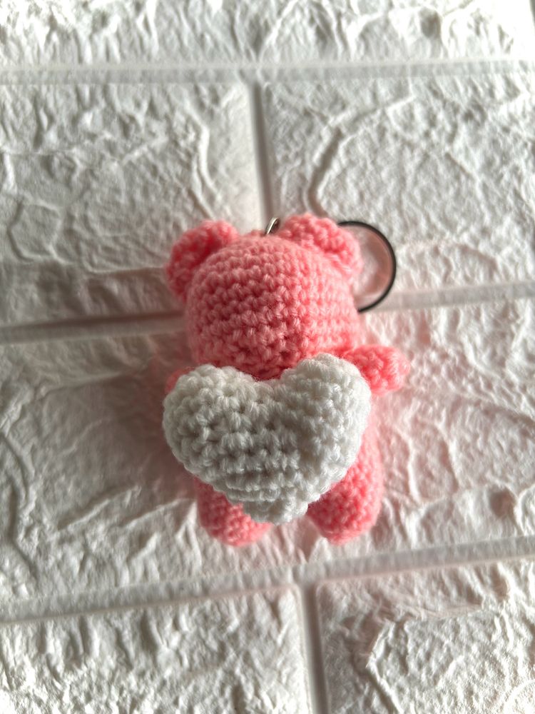 Pink Bear Keychain