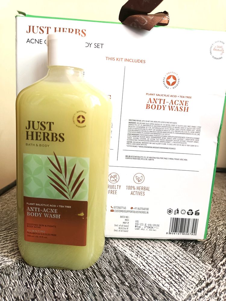 Just Herbs Anti Acne Body Wash - 300 ML