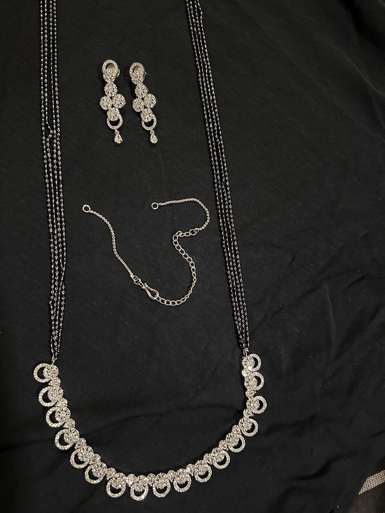 2 in 1 silver ad mangalsutra