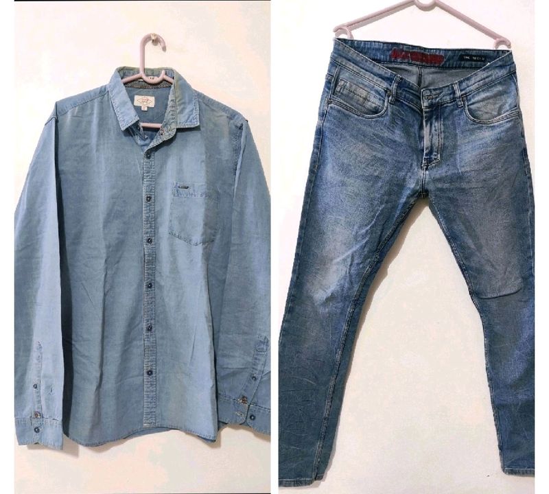 Denim Shirt And Pant ( Men)