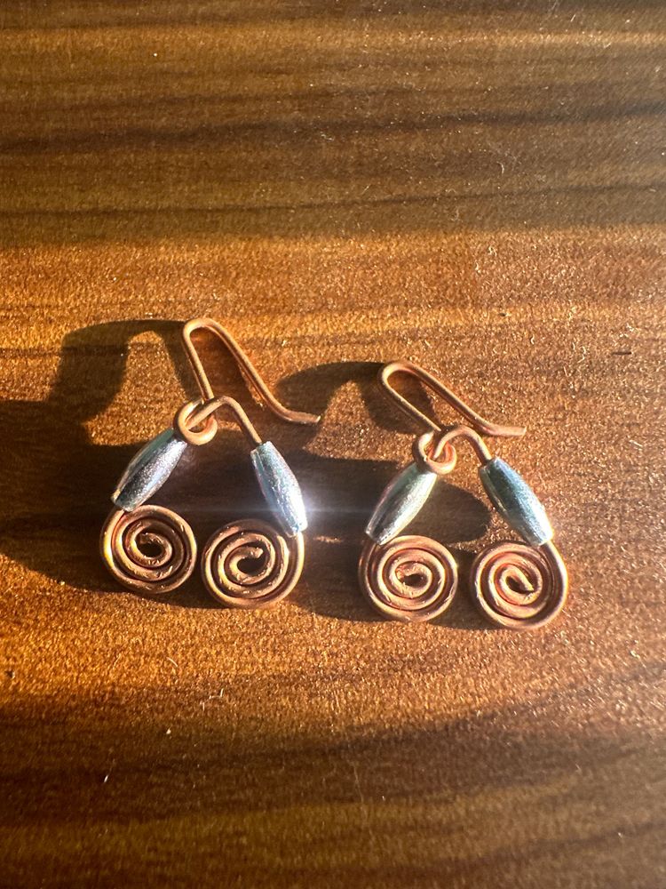 Small Antique Earrings Spiral