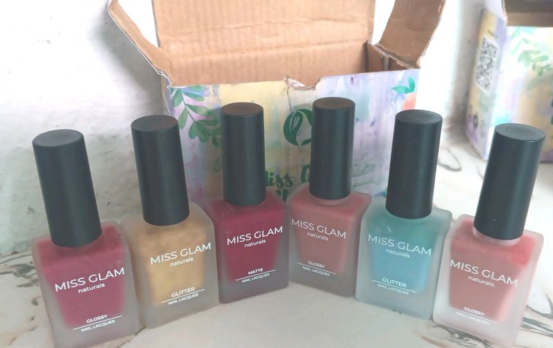 Miss Glam Nailpolish Pack Of 6