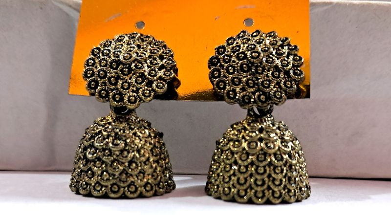 Antique gold Plated Earring