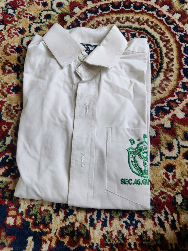 White Full Sleeves Dps Sec 45 GGN Shirt