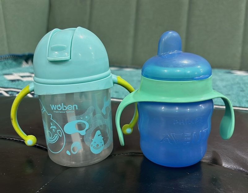 Philips Avent Spout Cup And Woben Sipper Bottle