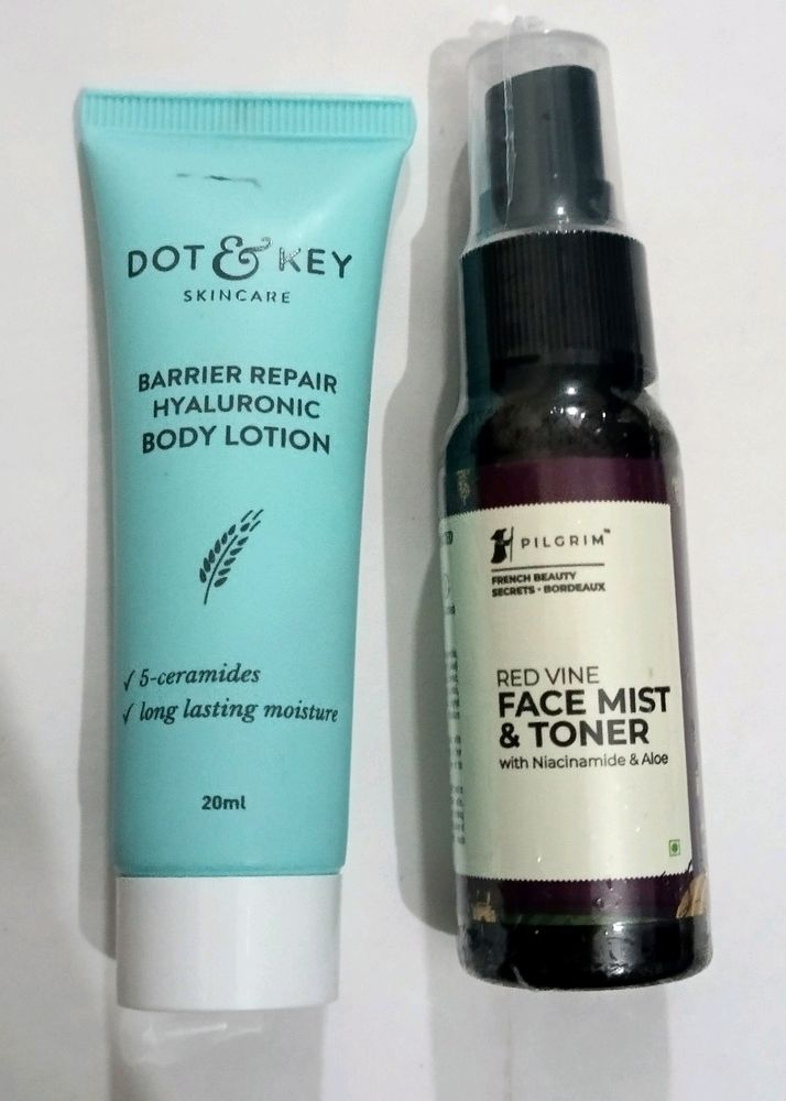 Dot& Key Body Lotion & Pilgrim Red Vine Face Toner