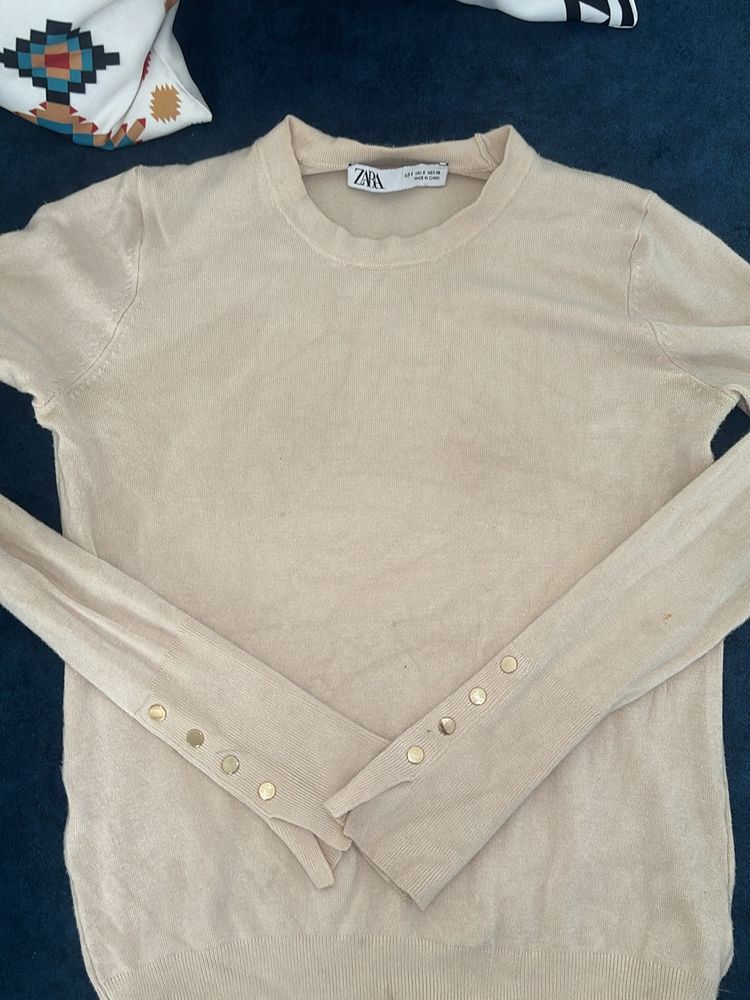 Beige Zara Top