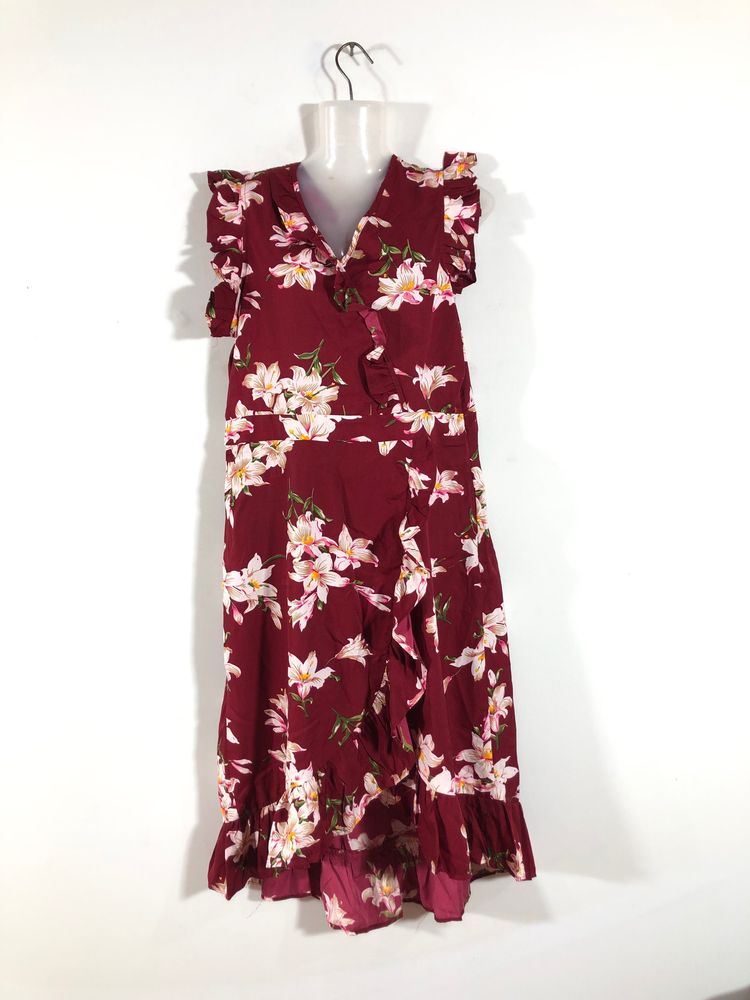 Maroon Printed Dress(Women’s)