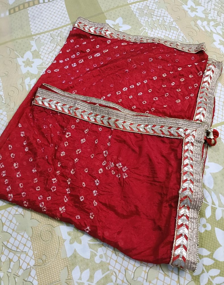 Bandhej Red Dupatta🎀