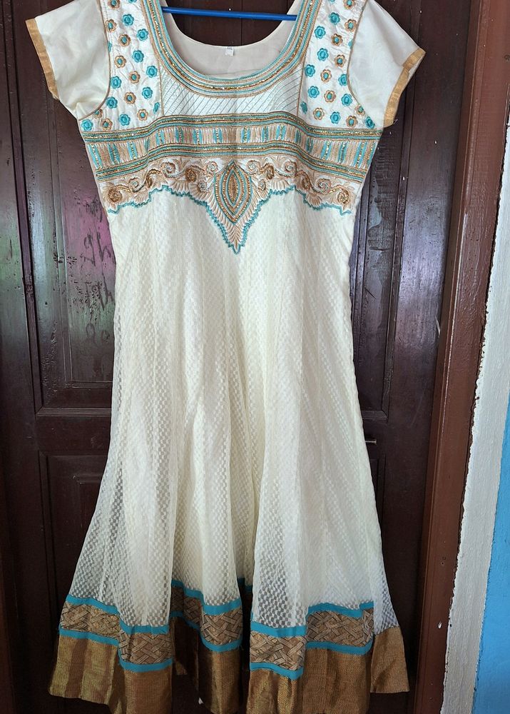 White Anarkali Kurta