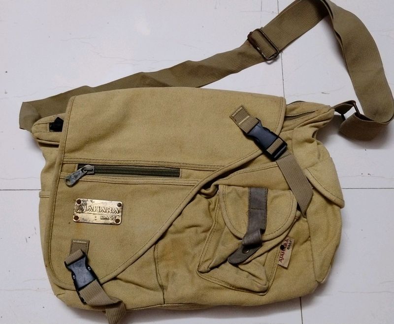 Khaki Coloured Hand Bag