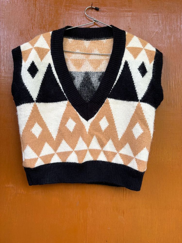 Korean Woolly Half Vest