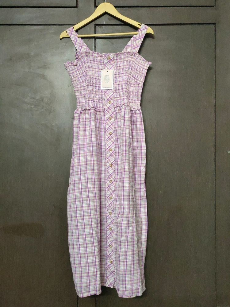 Checkered Iris Darthy Dress