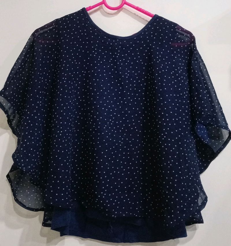 Navy Blue Top For Girls