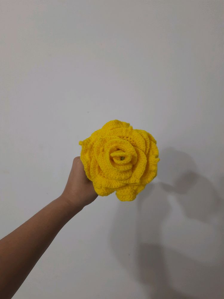 crochet rose flower