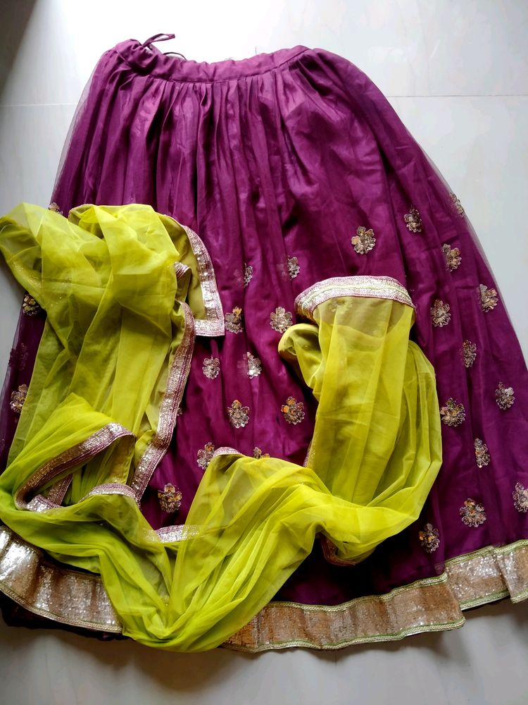 Bit Colour Lehenga With Chuni