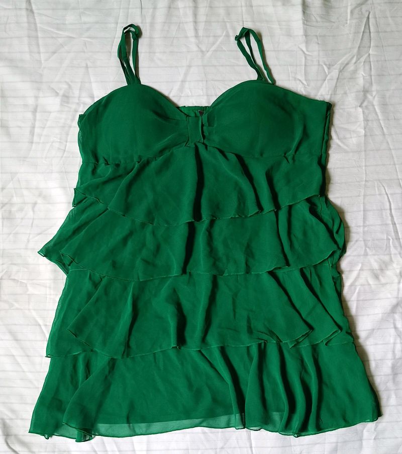 Bottle Green Padded Dress