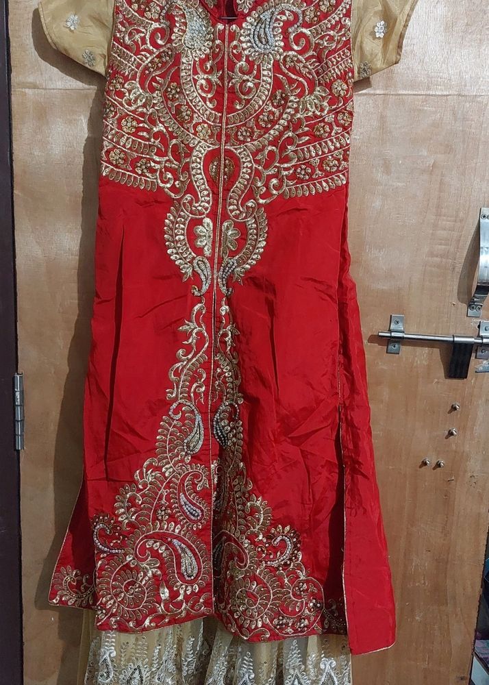 Long Frock With Chudidar Shalwar