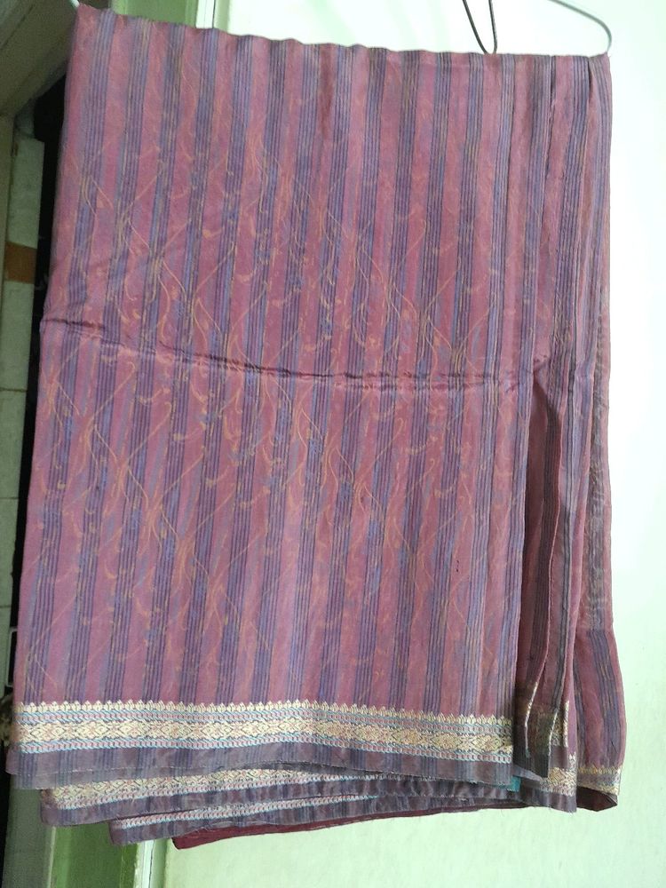 Cotton Silk Saree With Unstiched Blouse