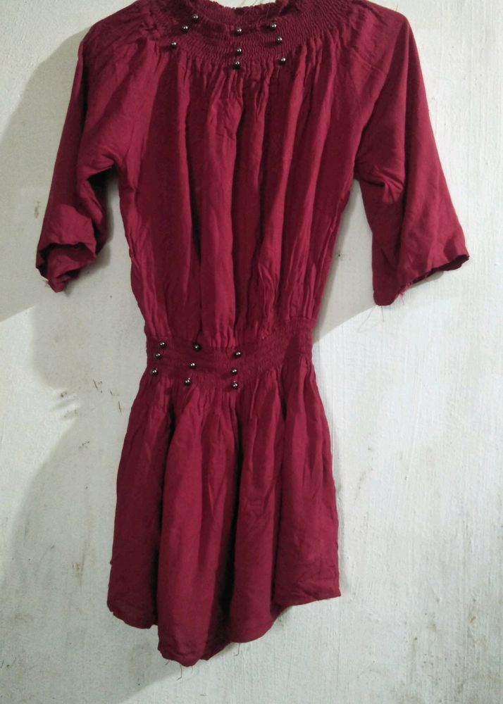 Maroon Red Colour Top