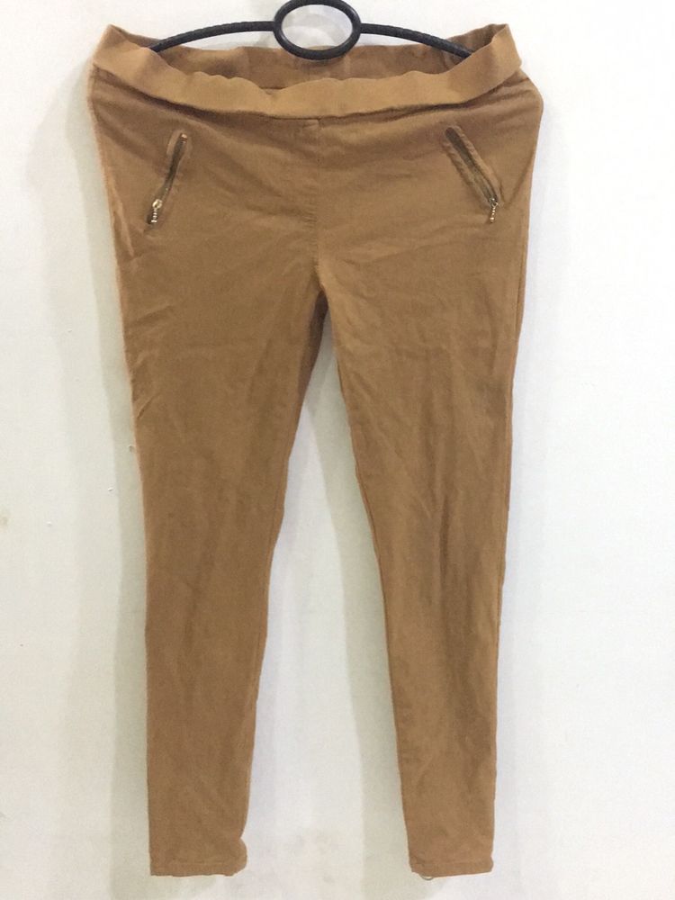 Light Brown Slim Fit Pants