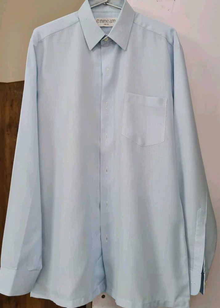 nine a.m. Sky Blue Shirt