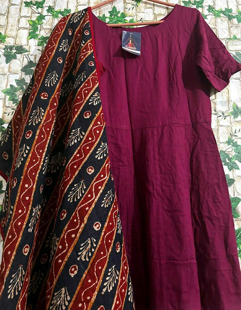 New😍Anarkali Kurta ,Shrug Set