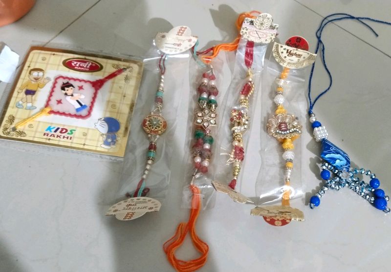 6 Pcs Beautiful Rakhi