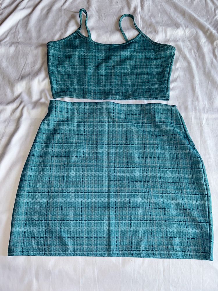 Women Top and Bottom green Co-ord