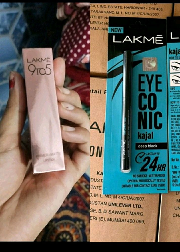 Lakme Kajal & Lipstick Combo