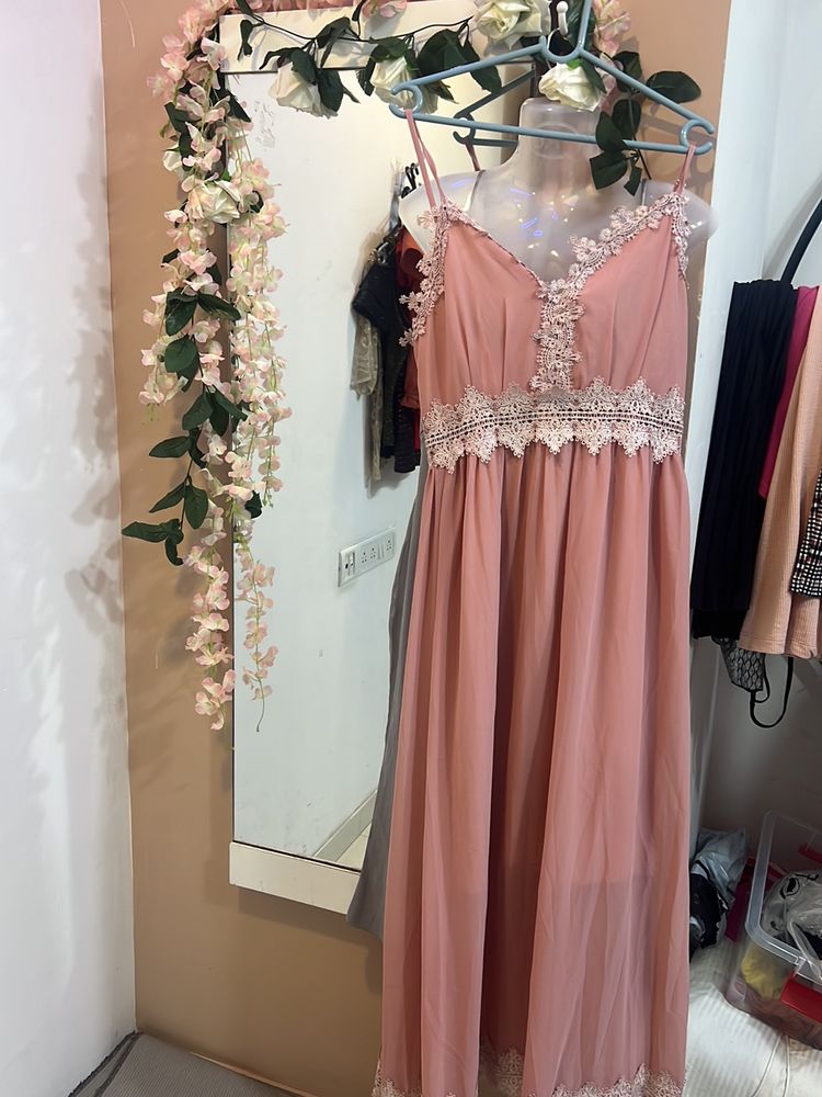 Beautiful Brand New Peach Cocktail Gown