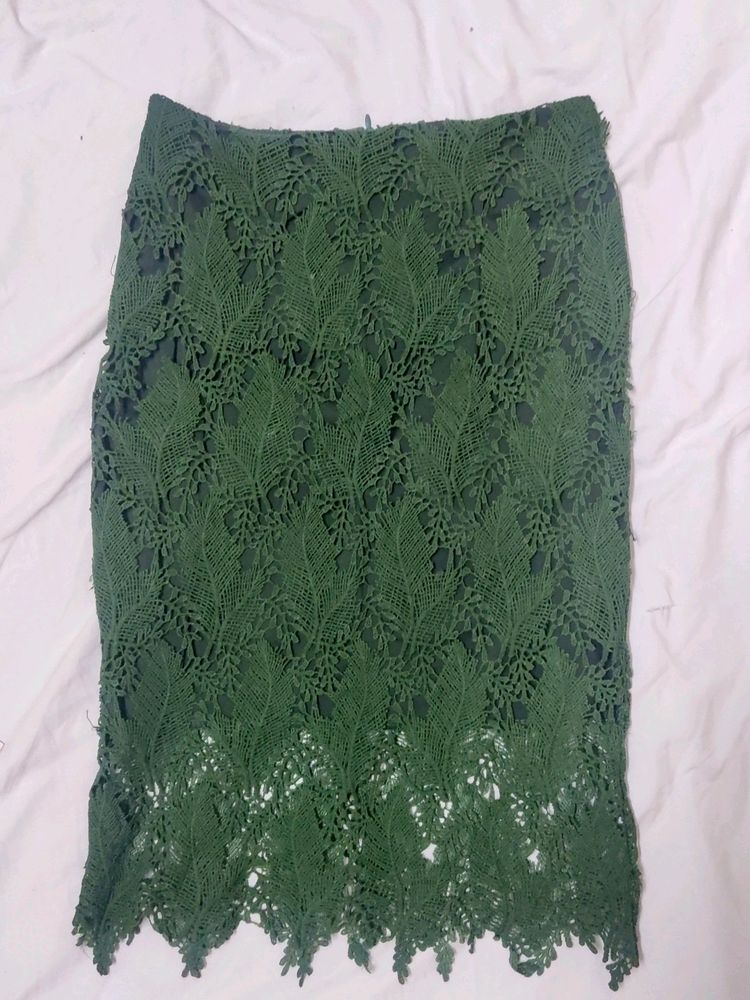 Dark Green Pencil Skirt