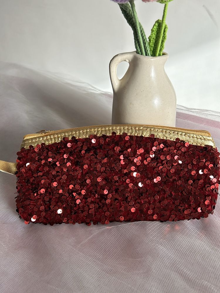 Glitter Pouch - For Stationery/ Makeup/ Etc