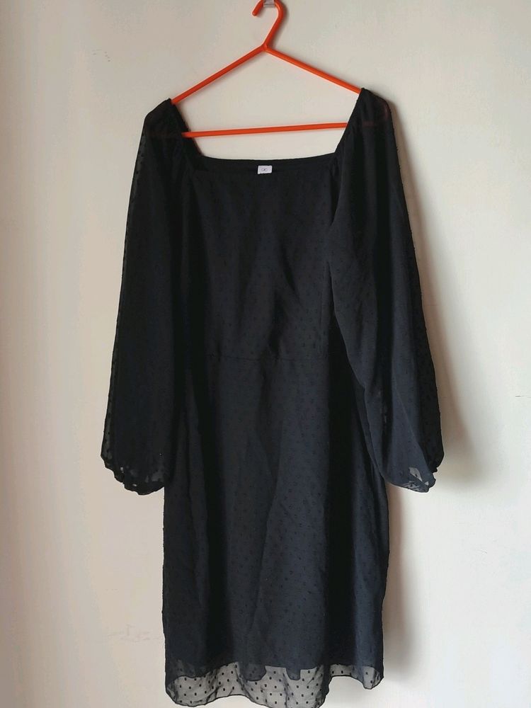 Georgette Black Dress