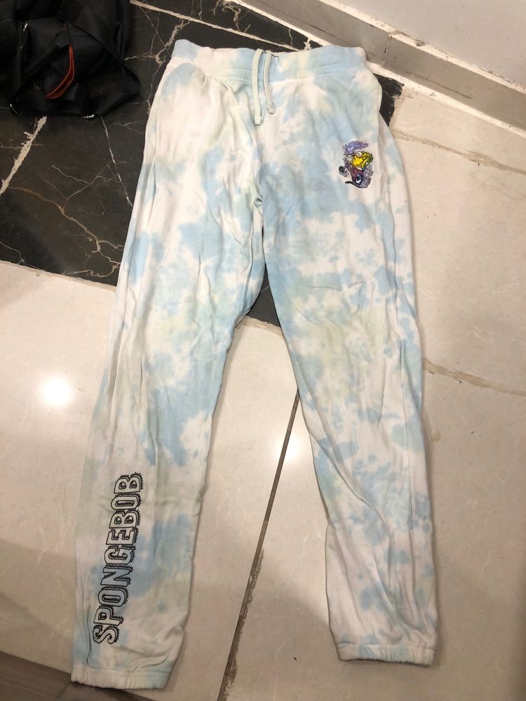 Blue & white Tie Die Joggers