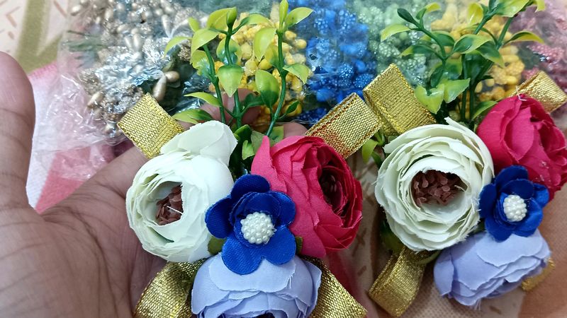 2 Pc Packing Floral Brooches