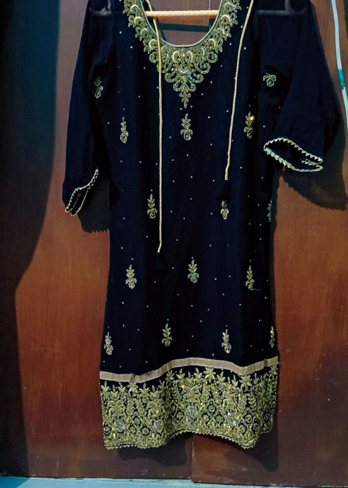 Black Gharara Suit