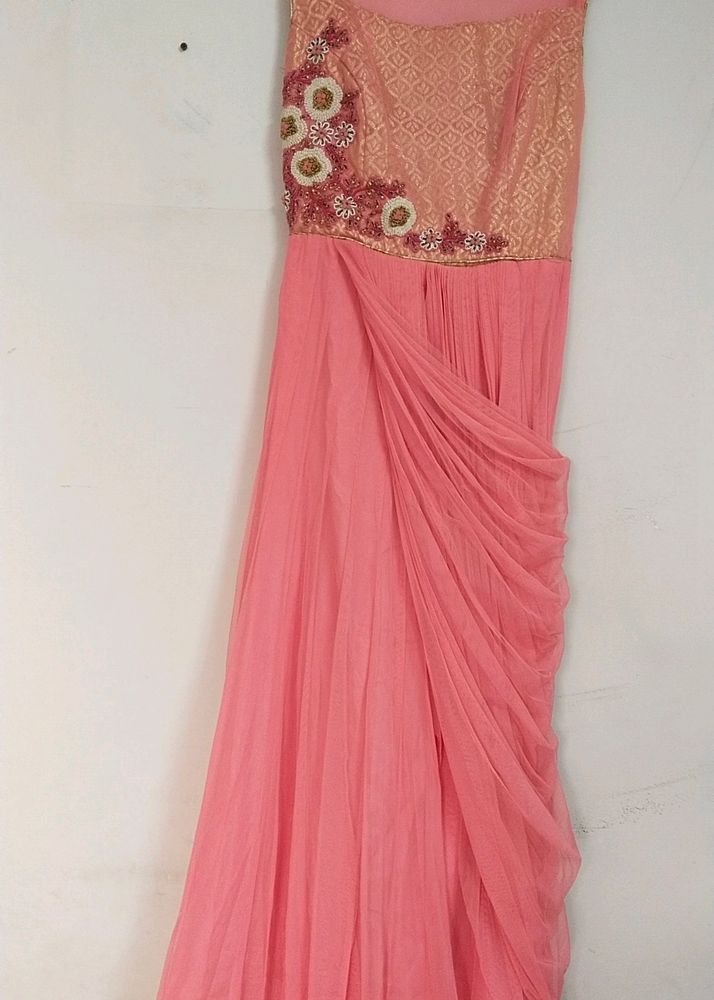 Pink One Piece Cum Suit Perfect For Roka Ceremony