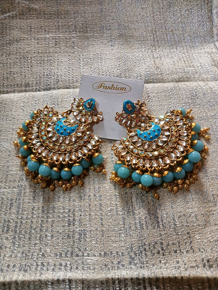 Blue Beads Earrings