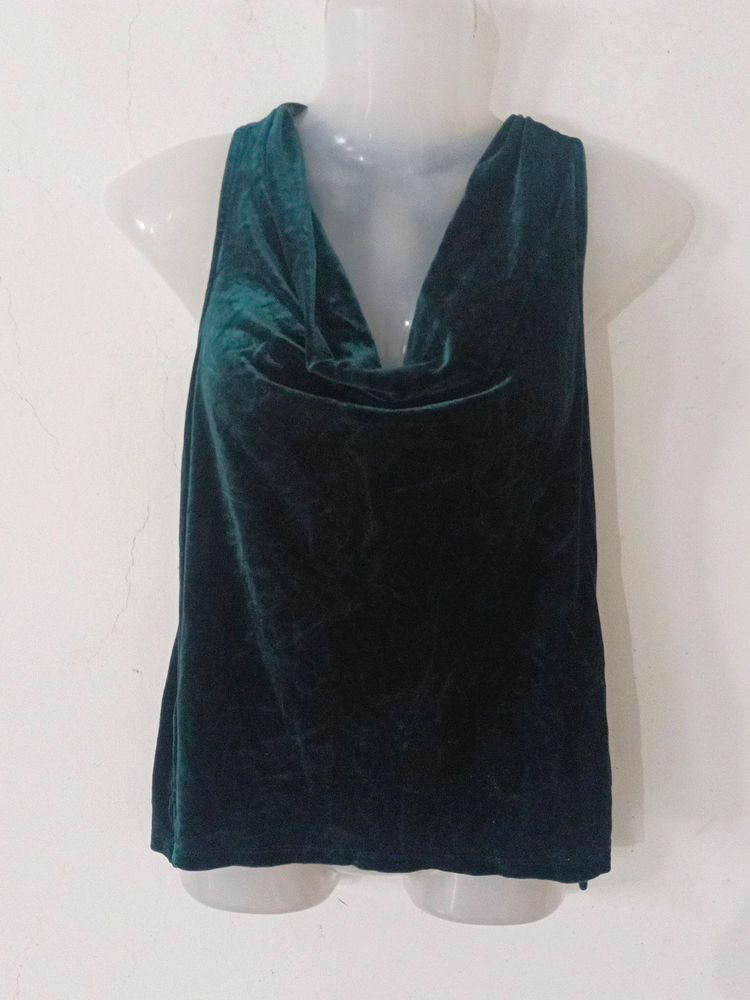 VELVET BOXY TOP