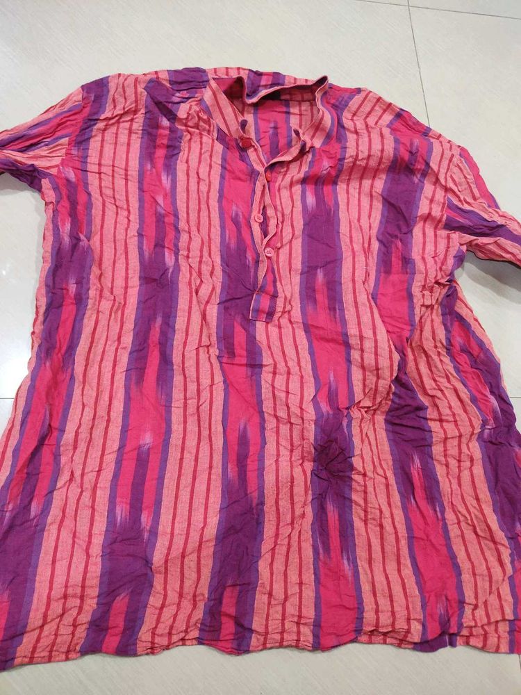 Pink Short Kurta