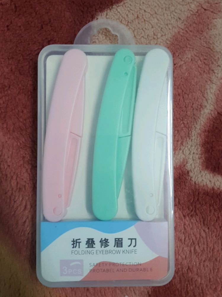 3 Pcs Folding Eyebrow Razor